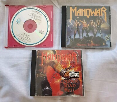 Manowar Music CD Lot Louder Than Hell Fighting The World Heavy Metal