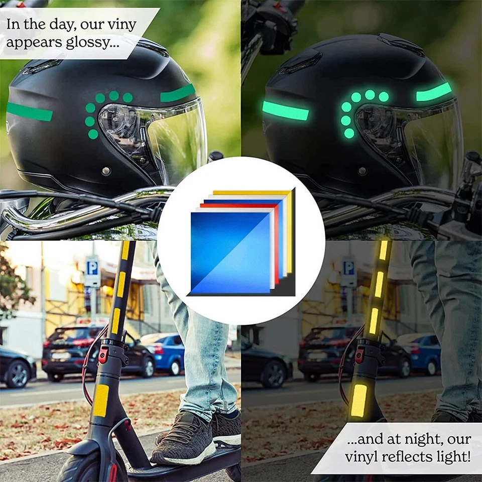 Reflective Adhesive Vinyl Film Sheet DIY Skateboards Craft Projects For Cut - Image 4 of 4