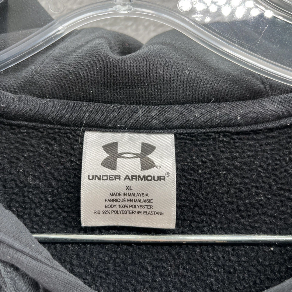 Under Armour Jacket Youth XL Black Full Zip Hooded Hoodie Sweatshirt - Image 2 of 4