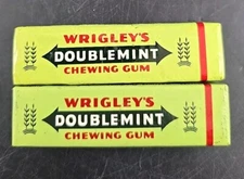 Vintage Lot Of 2 Packs Wrigley’s Doublemint Chewing Gum Unopened Made In Canada 