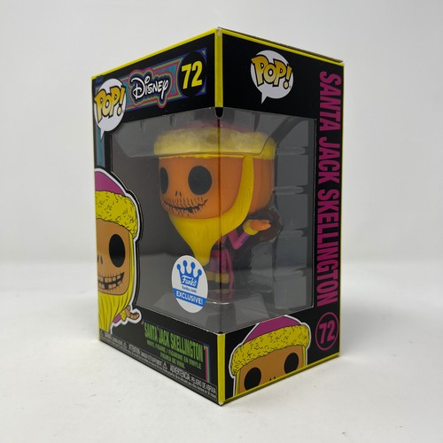 Funko Pop! Disney TNBC Santa Jack Skellington #72 Disney Blacklight Exclusive - Picture 2 of 9
