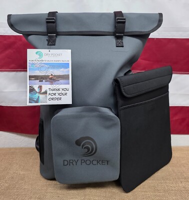 Dry Pocket Magnaguard 25L Auto-Sealing Waterproof, Floating Dry Bag, Grey