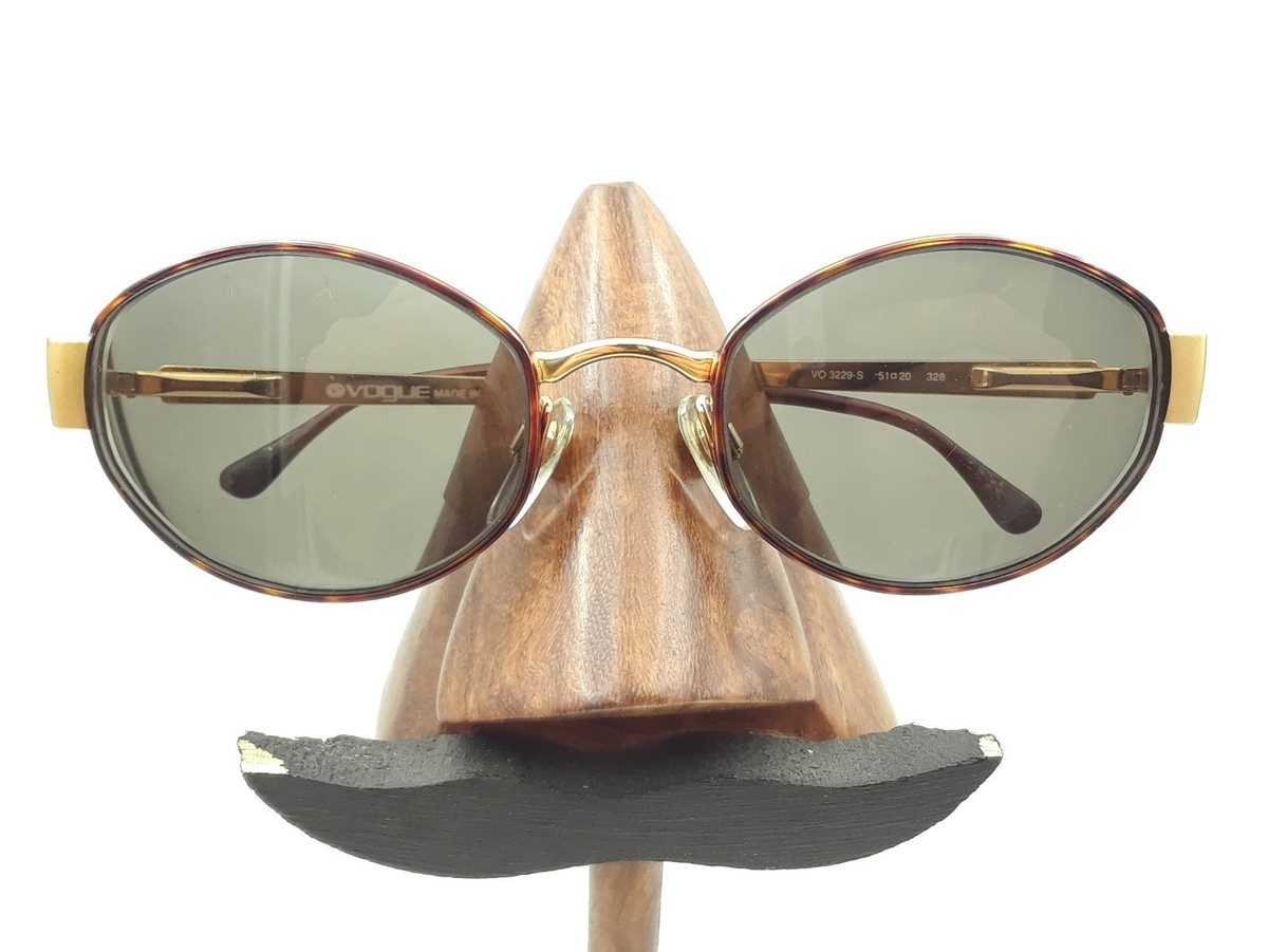 Vintage Vogue VO 3229-S 328 Gold Tortoise Metal Oval  display picture 1