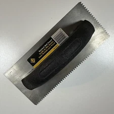 QEP No. 10115, 3/16 X 5/32” V, 9 inch Steel Notched Trowel