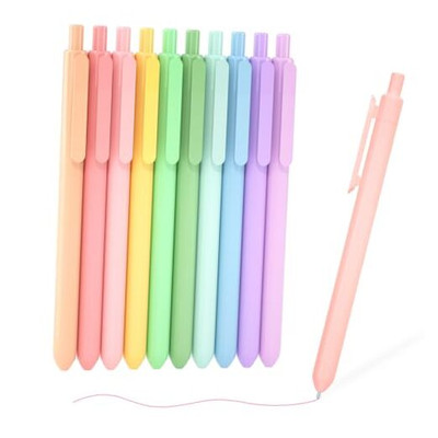  Colored Retractable Gel Pens, 10 Pastel Ink Colors, Cute Pens 0.7mm Fine 