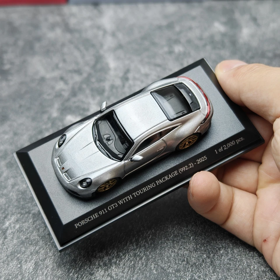 1:64 Porsche 911 (992.2) GT3 Touring Silver Alloy Model Car - Highly Detailed - Image 2 of 4