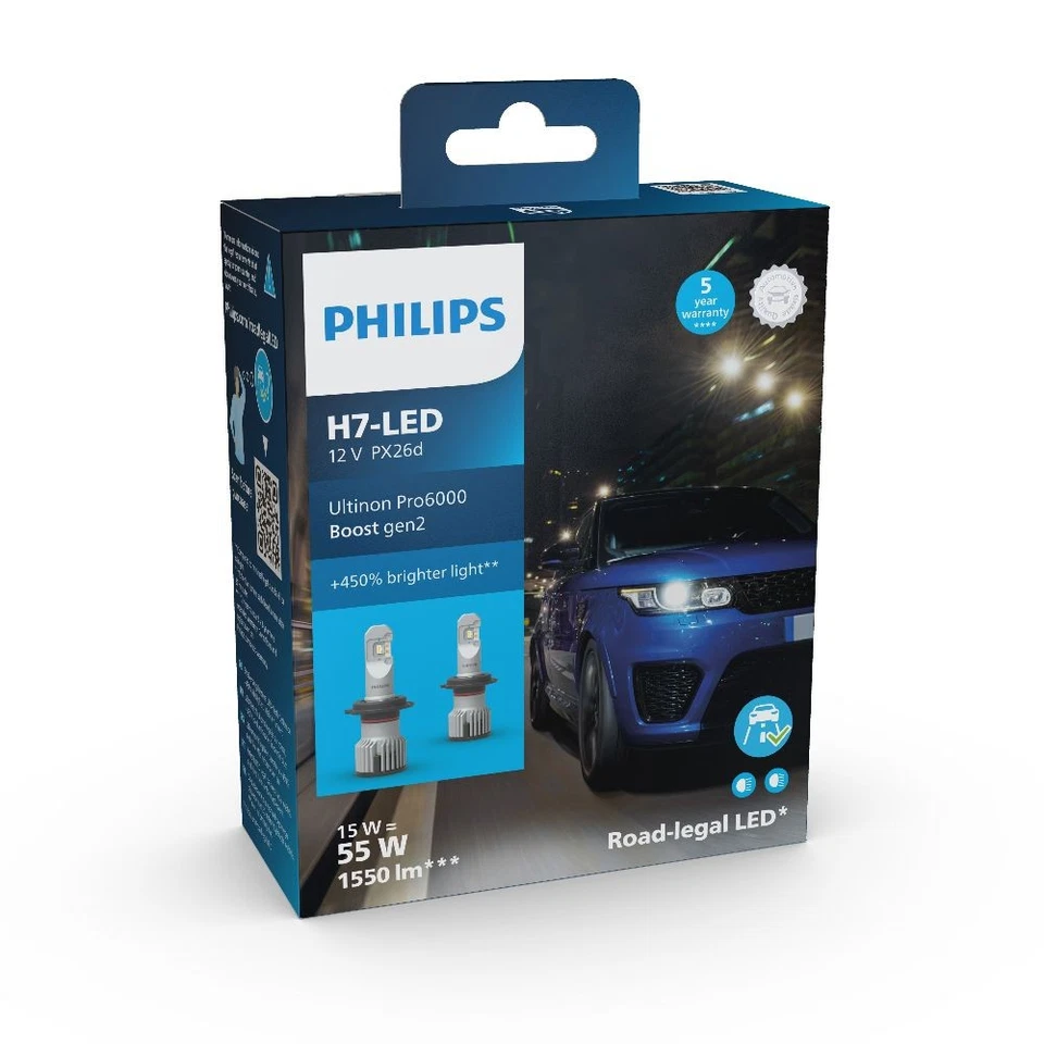 Philips Ultinon Pro6000 Boost H7 11972U60B2 12/24V +450%* GEN.2 LED - Bild 2 von 4