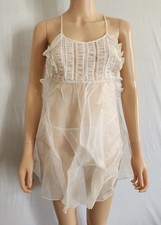 Victoria s Secret Designer Exclusive Ivory 100 Silk 2 Pc Set Sz L NWT