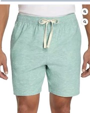 Men  s GAP LINEN PULL-ON Shorts Drawstring -NWT-Size Large- Front  Back Pockets