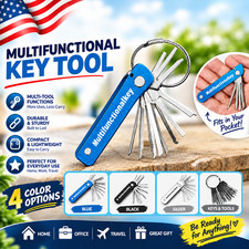 21-in-1 Locksmith Pick Tool Set Portable Foldable Lock Pick Tools Kit 8.5cm New.