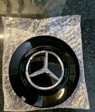 1x 146mm Gloss Black Centre Cap For Mercedes C63 Style Wheel BC-383 BC-455