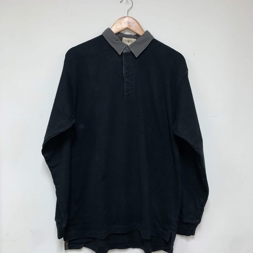 J Crew Oarsmen Black Gray Tonal Rugby Cotton Shirt: Medium