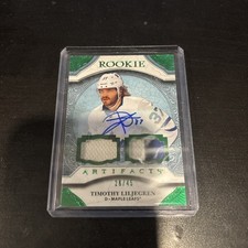 2020-21 artifacts rookie patch auto /45 timothy liljegren