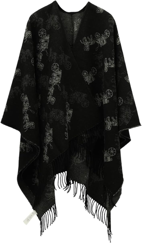 Coach REVERSIBLE SIGNATURE HORSE AND CARRIAGE RUANA | eBay