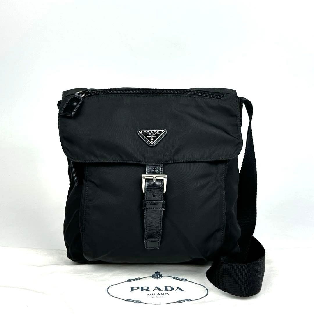 Item Prada Triangle Logo Shoulder Bag Unisex Tesuto Nylon Leather thumbnail 10