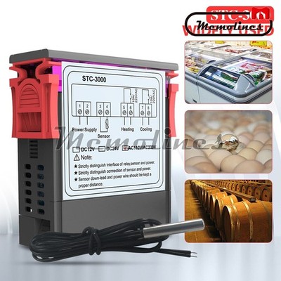 STC-3000 AC 110V-220V Digital Temperature Controller Thermostat With Sensor *bn