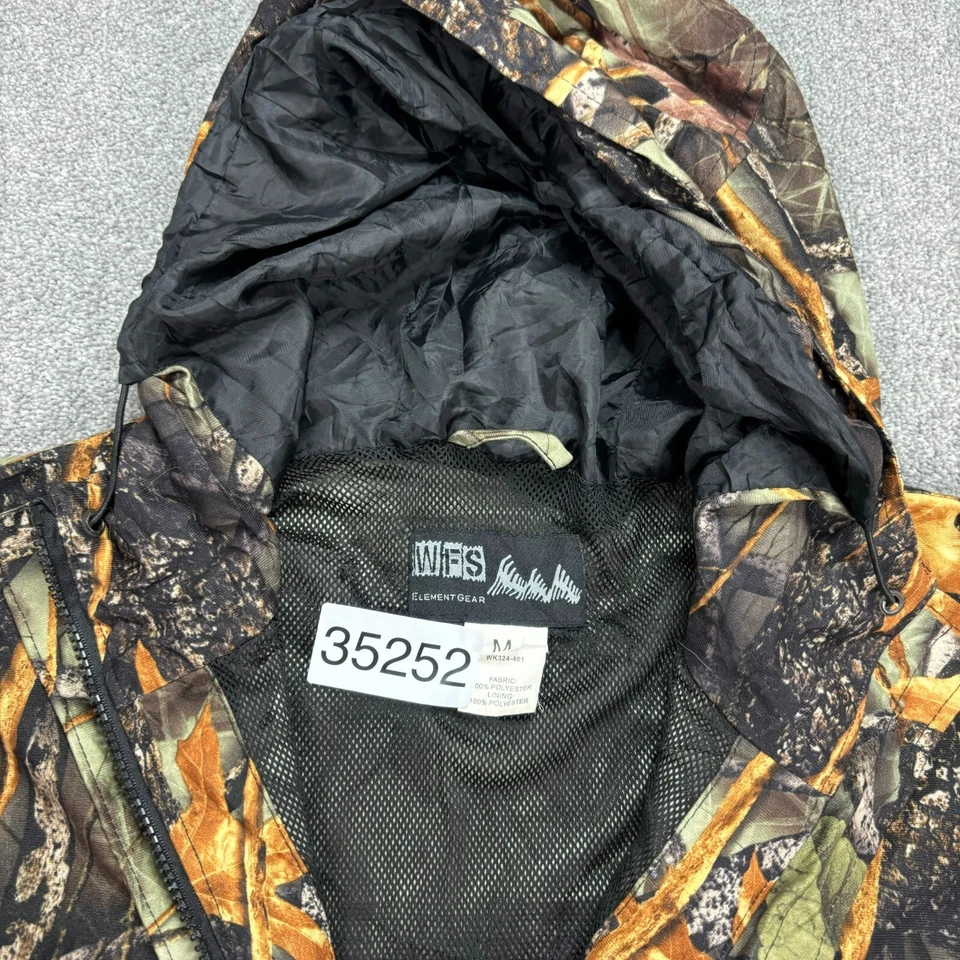 RealTree Jacket Adult Medium Brown Work Wear Hunting Camo Hood Lined Rain Mens - Image 4 of 4