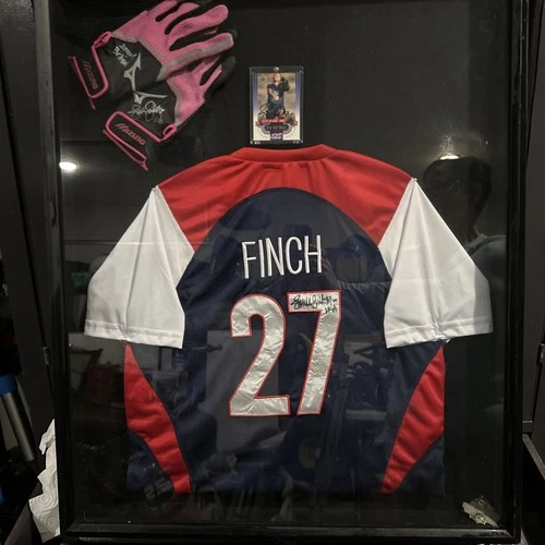 Jenny Finch Jersey, Sports Card, and Batting Gloves, each Autographed