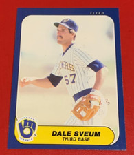MLB DALE SVEUM Milwaukee Brewers 1986 Fleer Update ROOKIE Trading CARD U-109. rookie card picture