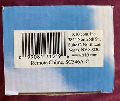 X10 Remote Chime Model SC546A-C New in Box