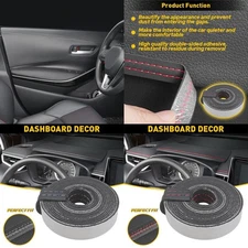 2M PU Leather Car Dashboard Decor Line Strip Sticker Moulding Trim Decorative