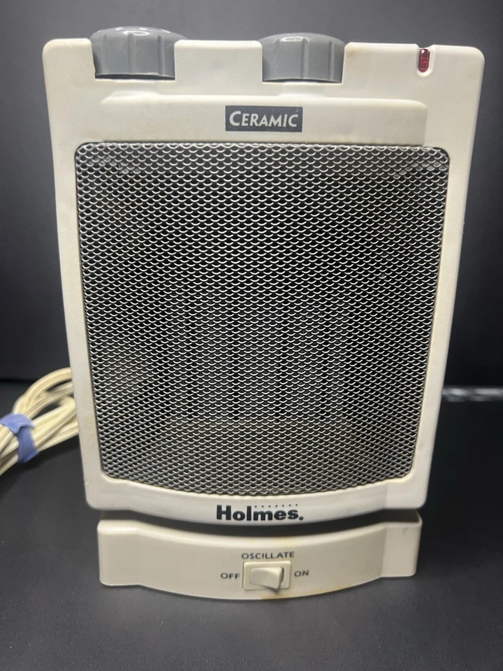 Holmes Oscillating 1500 Watt Portable Desktop Heater 3 fan settings Tested Works - Image 2 of 4