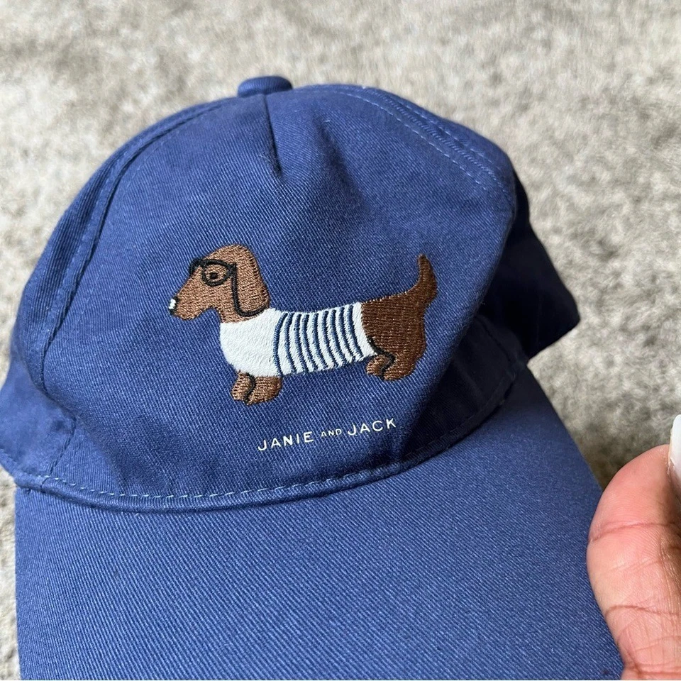 Бейсбольная кепка для мальчиков Janie and Jack Tide Pool синяя собака Winnie опрятная 2T 3T - Изображение 2 из 4