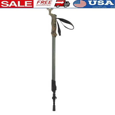 #ad Adjustable Monopod Shooting Stick Auto Slide Rifle Rest Hunting Accessory New $75.92