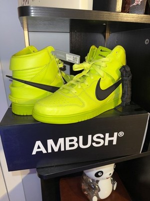 Size 10.5 - AMBUSH x Nike Dunk High Flash Lime