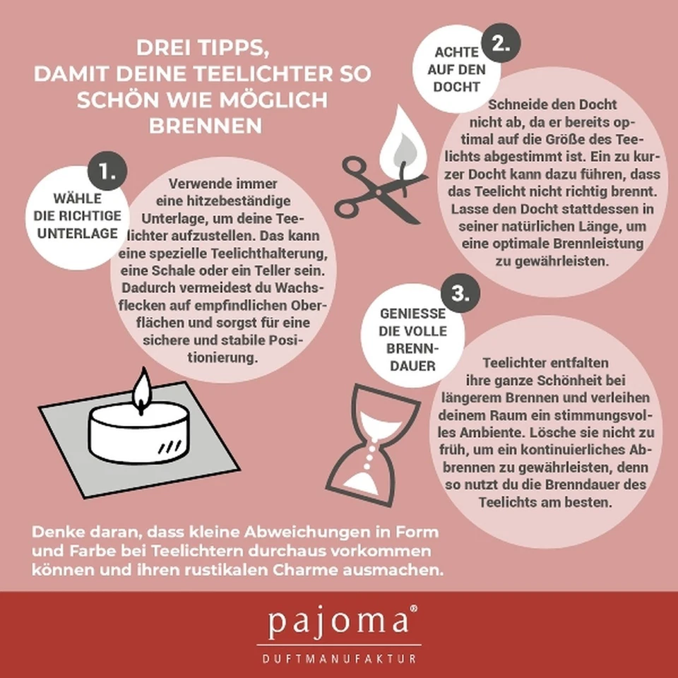 30er Pack Duft Teelichter APFEL ZIMT orange D. 3,5cm Pajoma - Bild 4 von 4