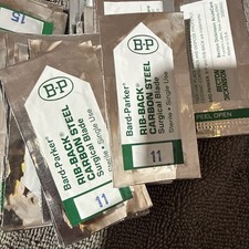 Bard Parker Rib Back Carbon Steel Surgical Sterile  Blades Size 11 & 15 Qty 44