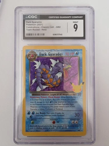 Pokémon TCG Dark Gyarados Celebrations: Classic Collection 8/82 Holo Rare CGC 9