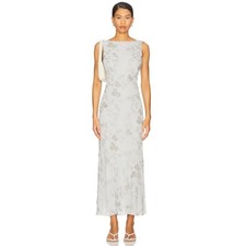 NEW NWT Stone Cold Fox Blaire Embroidered Maxi Dress in Dusty Blue size Small