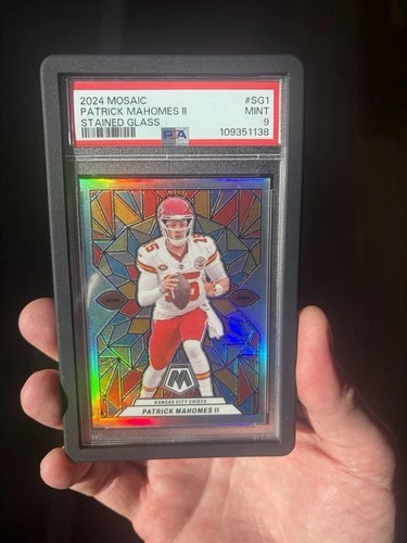 Panini Mosaic 2024 Stained Glass Insert Patrick Mahomes II Chiefs #SG-1 PSA 9