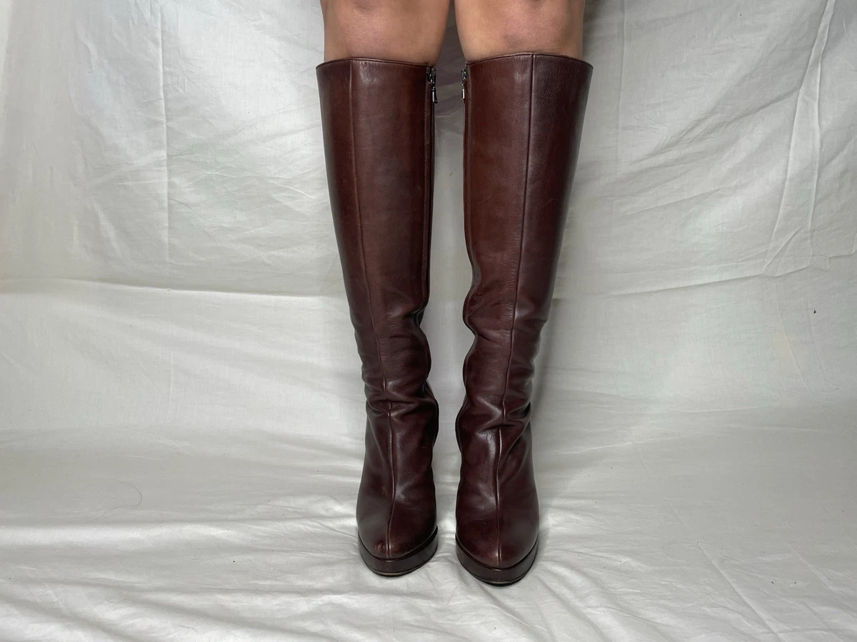 PRADA Leather Upper Brown Boots for Women for sale | eBay
