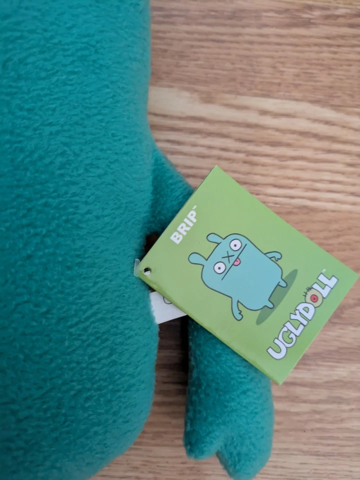 Felpa verde Gund 2011 Uglydoll Little Uglys Brip nueva con etiquetas 7 1/4"" Foto 2 de 4
