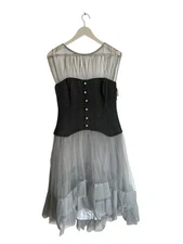 Anthropologie NWT Tulle Corset Sheer Twofer Punk Dress Size M 10 12 RRP £168