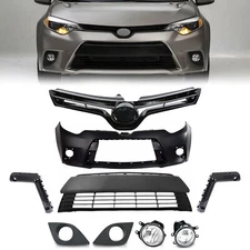 For 2014-2016 Corolla L LE Front Bumper Cover & Grille & Fog Lights & Brackets