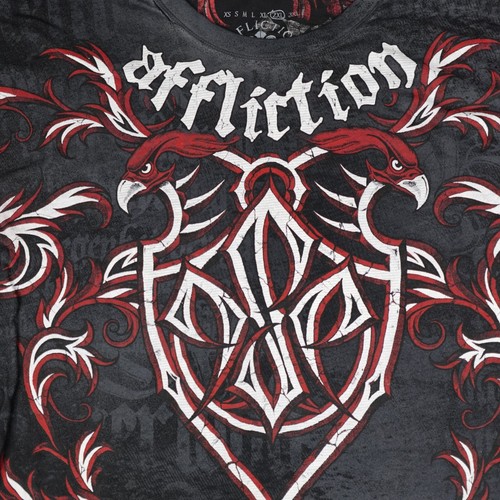 Affliction Shirt Mens XXL Black Red Signature Series George St Pierre MMA Y2K - Picture 4 of 11