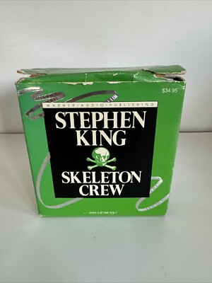 Rare STEPHEN KING SKELETON CREW Cassette Audio Book Gift Set in