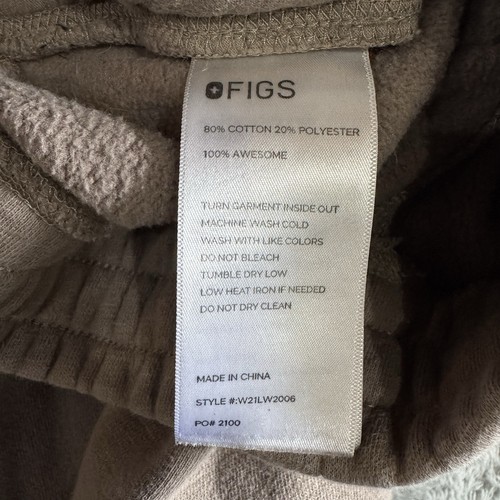 Pantalones deportivos FIGS para mujer Off Shift beige/caqui talla XS - Imagen 7 de 7