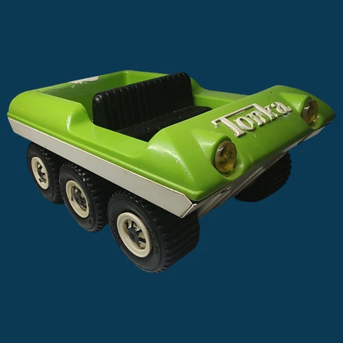 Vintage Tonka 6 Wheel Amphibious ATV Rover Green 1970’s Pressed Steel vehicle