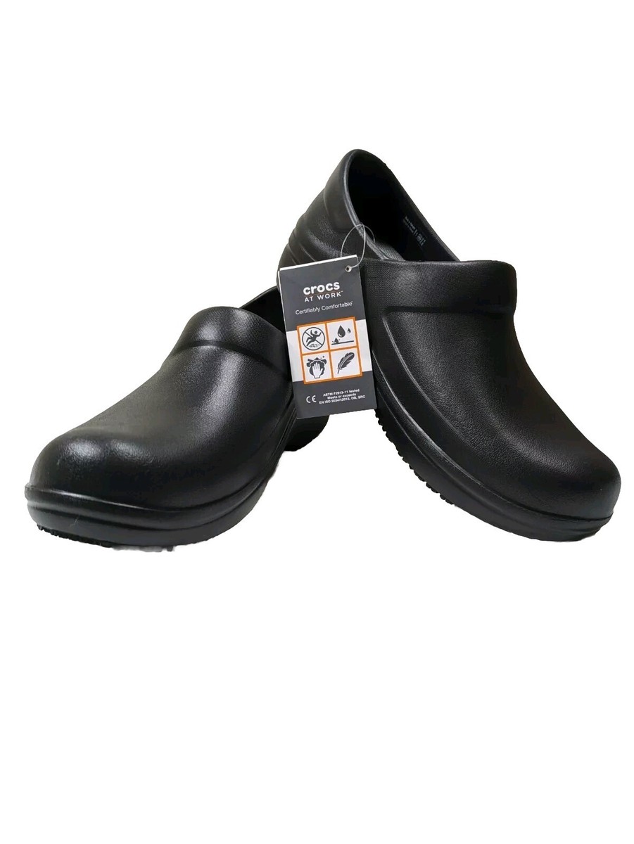 Crocs Neria Pro II Work Shoes non slip Clogs Women's Size 10 Black