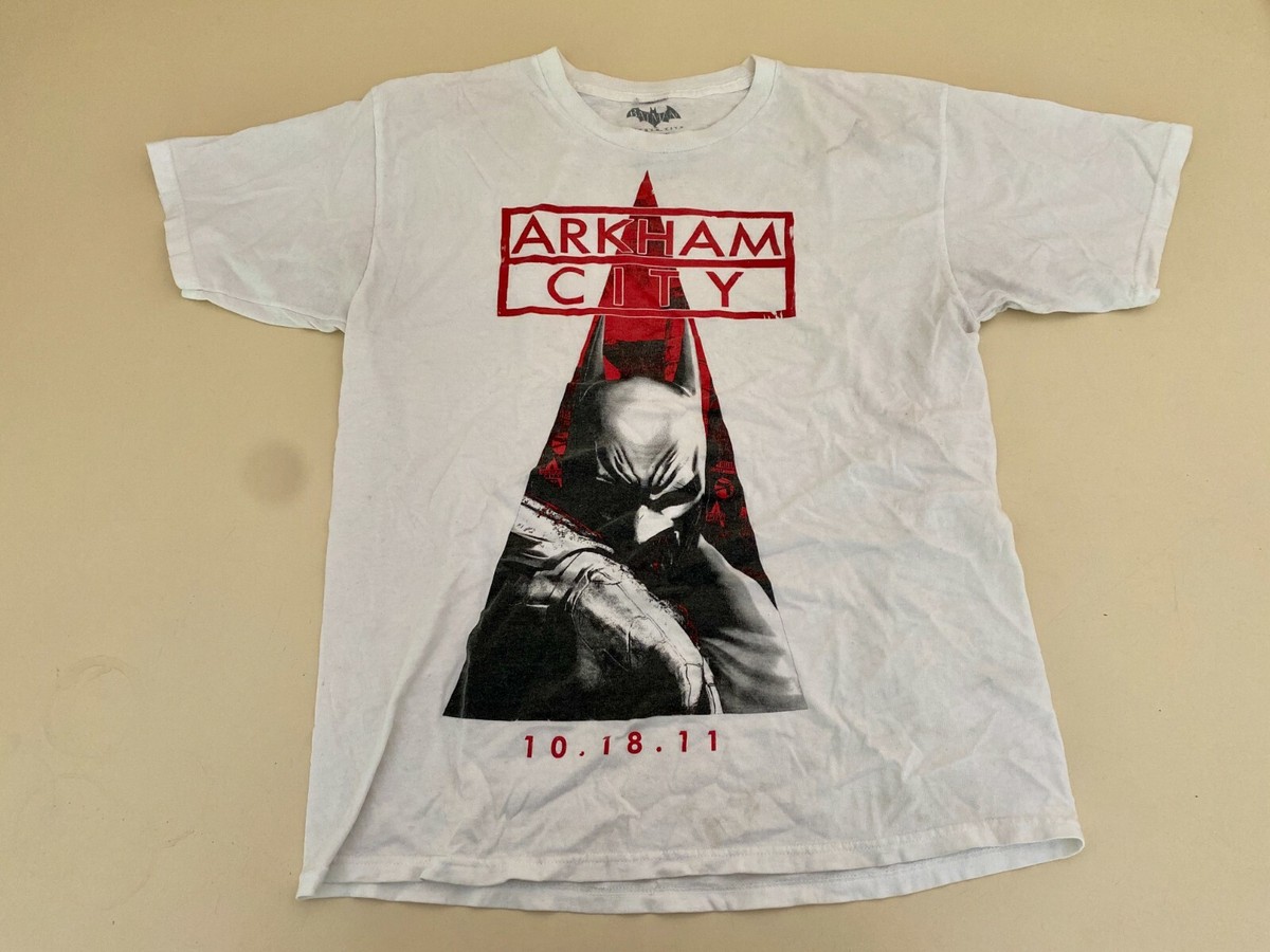 Batman Arkham City 10-18-11 Promotional Promo T-Shirt L Large Xbox 