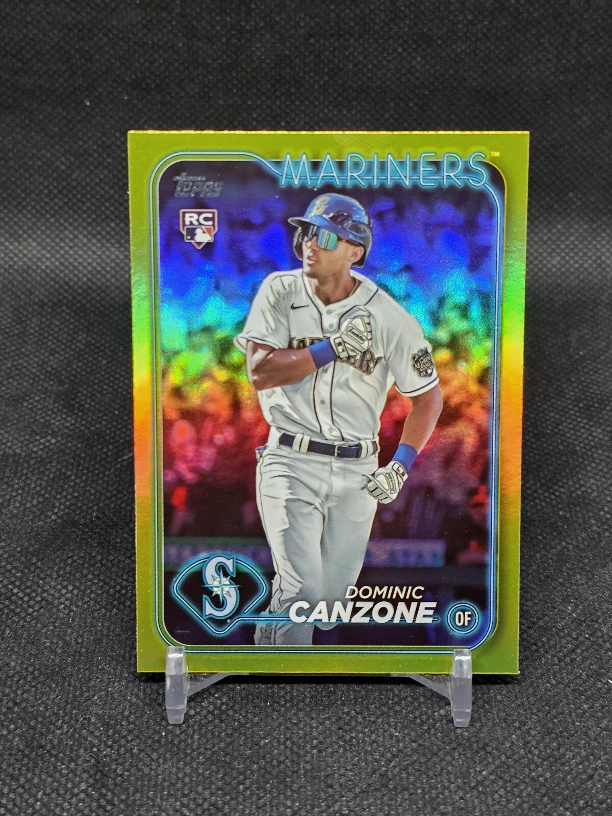 2024 Topps Series 1 #195 Dominic Canzone Yellow Foil Seattle Mariners RC