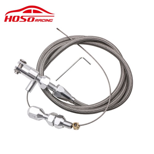 Universal 24" For Ford GM Mustang Stainless Steel Throttle Cable Braided - Picture 2 of 5