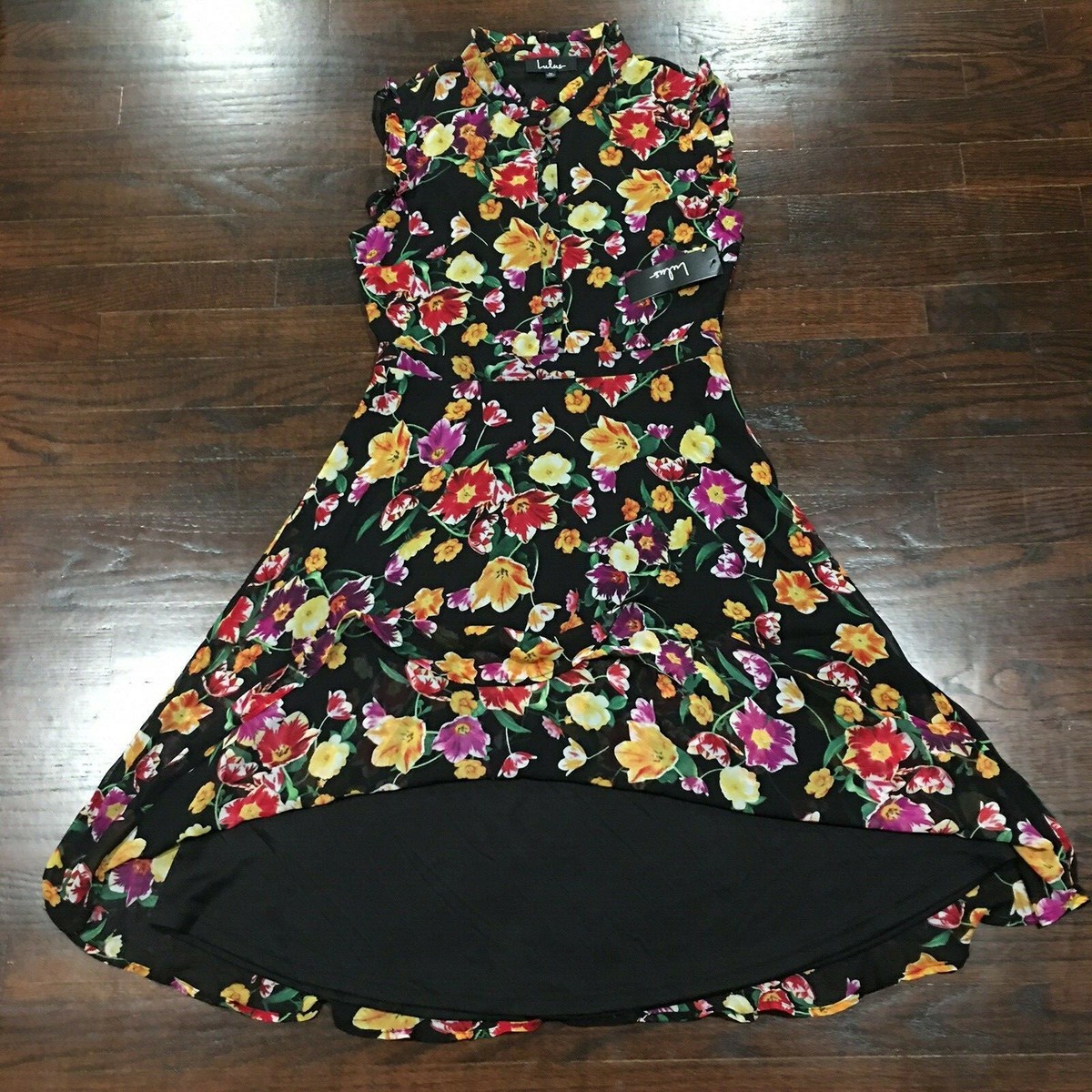 NWT! Lulus Fit & Flare Floral Chiffon Dress Womens Sz M Fully Lined Flutter Hems | eBay NWT! Lulus Fit & Flare Floral Chiffon Dress Womens Sz M Fully Lined Flutter Hems | eBay
