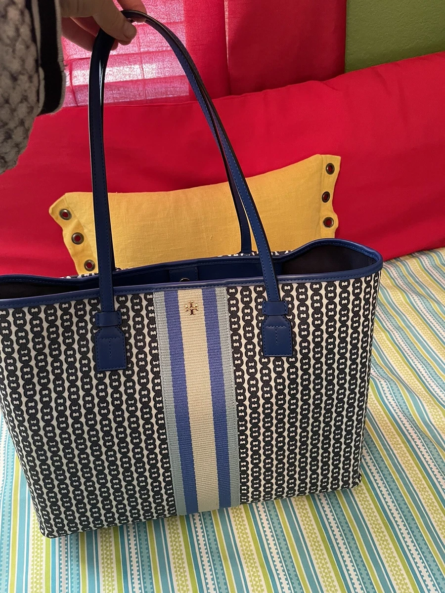 Tory Burch Ella Striped Basket Tote