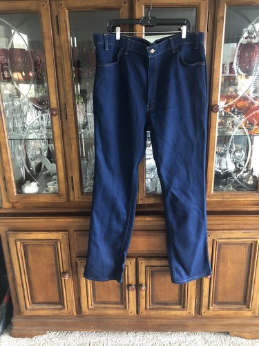 70s Levi’s Action Slacks Denim Jeans NWT 42X34 Made in the USA Yellowstone Style - Picture 2 of 18