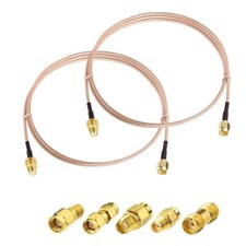2x SMA Male to Female Cable 12" ,5x SMA Male Female RP-SMA Adapter for IP Camera